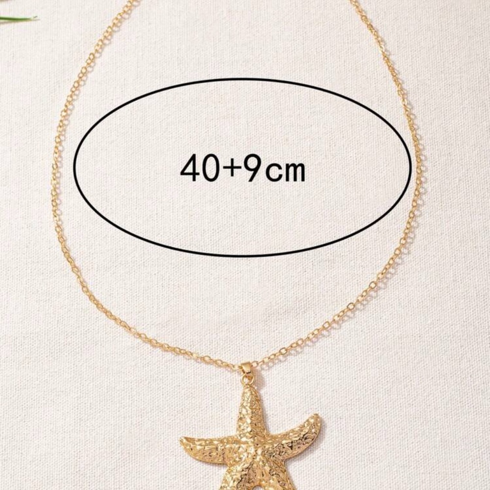 Gold Starfish Pendant Necklace - Picture 6 of 6